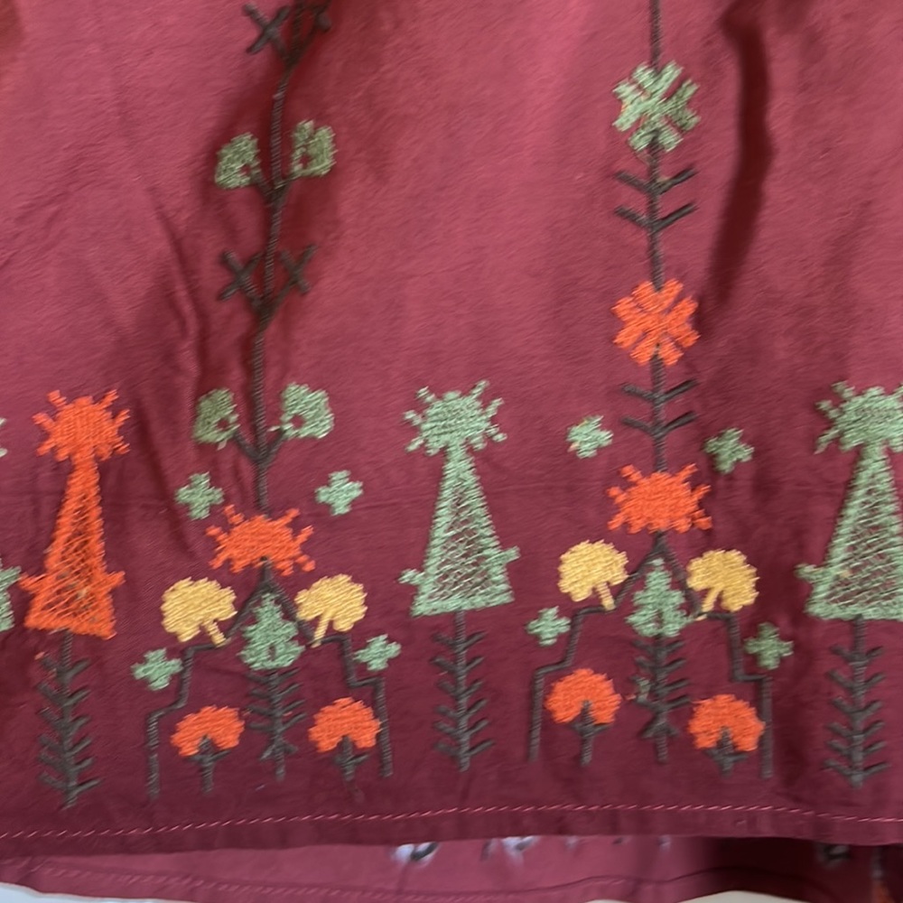 Hazel Boho Style Embroidered blouse / SZ XS - Picture 5 of 10